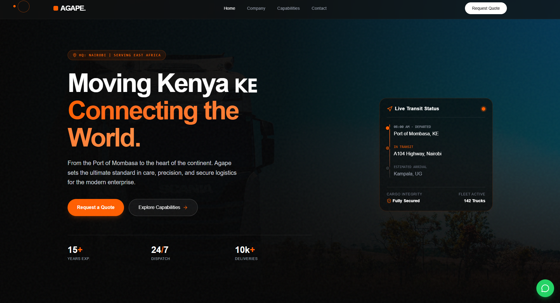Agape Transport & Logistics Company - Corporate Website
