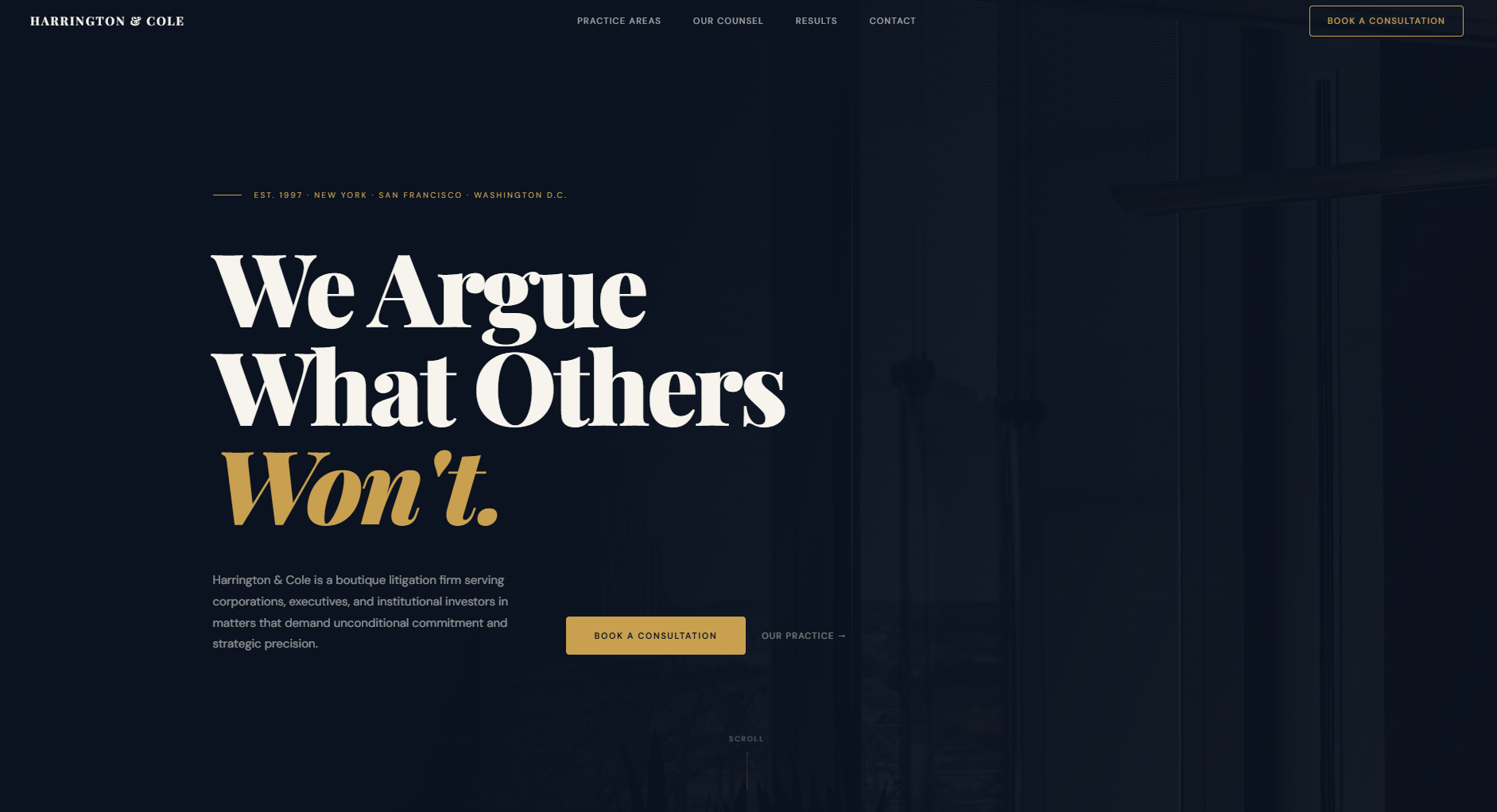Harrington & Cole LLP - Legal Services Website