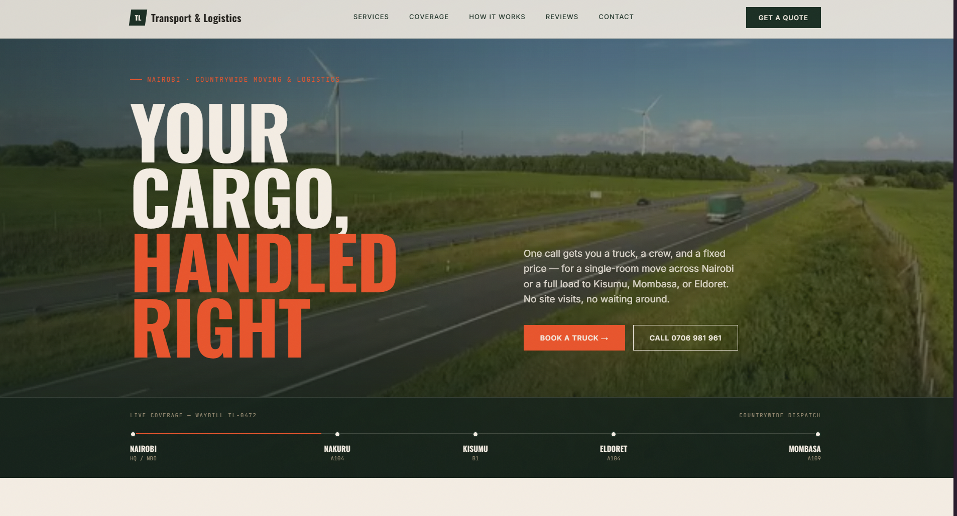 Transport & Logistics - Freight Company Website
